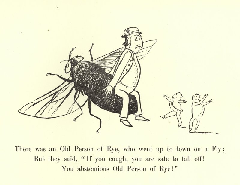 Il y avait une vieille personne de Rye, qui monta en ville sur une mouche - Edward Lear