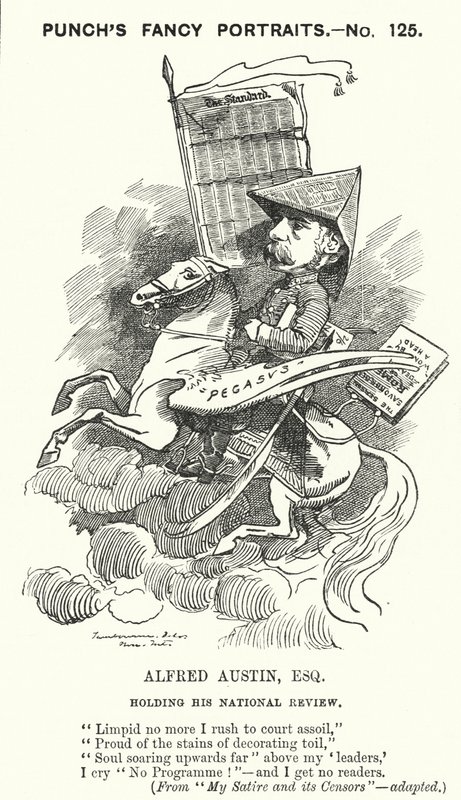 Caricature de Punch : Alfred Austin - Edward Linley (after) Sambourne