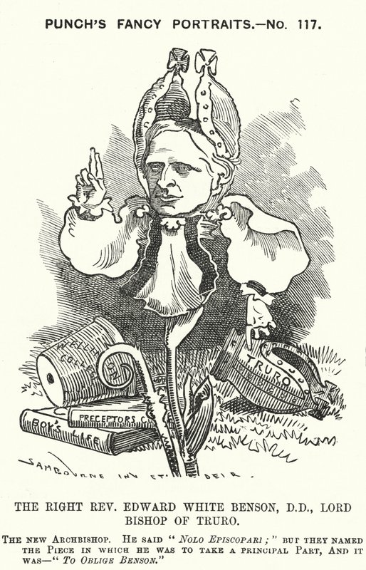 Caricature de Punch : Edward White Benson, évêque anglais - Edward Linley (after) Sambourne