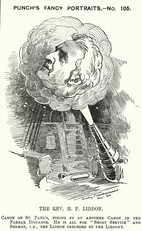 Caricature de Punch : Henry Liddon, théologien anglais - Edward Linley (after) Sambourne