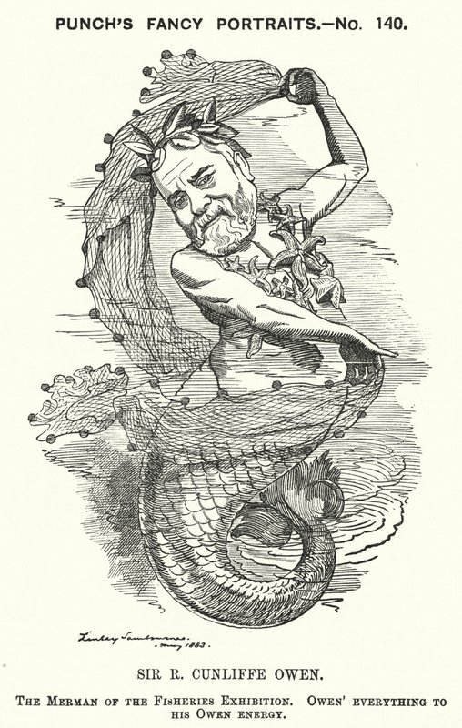 Caricature de Philip Cunliffe-Owen, organisateur d