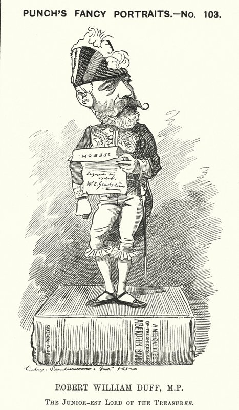 Caricature de Punch : Robert William Duff - Edward Linley (after) Sambourne