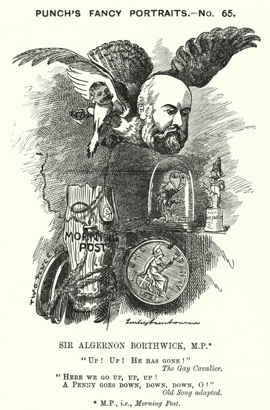 Caricature de Sir Algernon Borthwick - Edward Linley (after) Sambourne