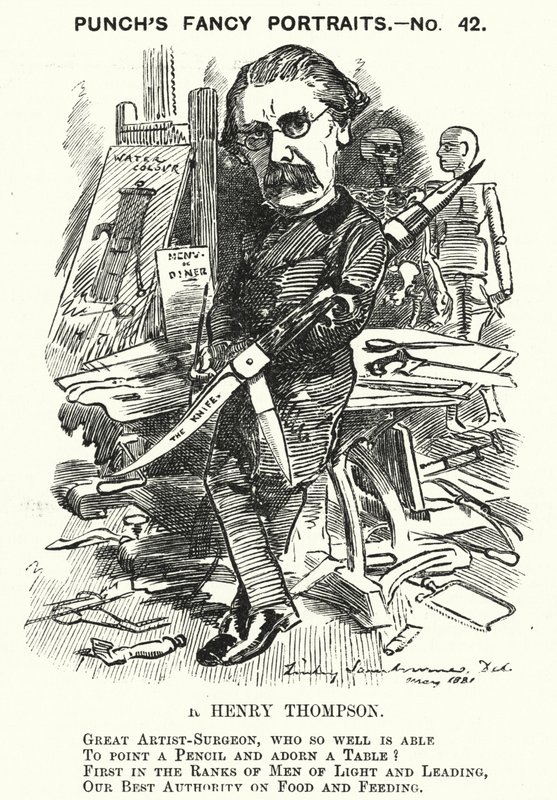 Caricature de Sir Henry Thompson, chirurgien anglais (gravure) - Edward Linley (after) Sambourne