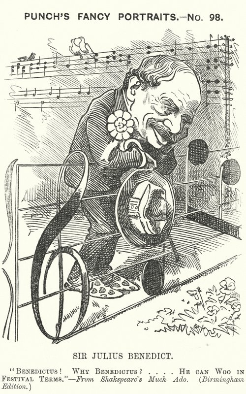 Caricature de Punch : Sir Julius Benedict, compositeur et chef d