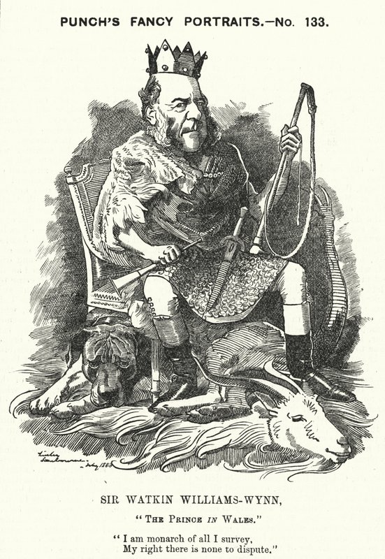 Caricature de Punch : Sir Watkin Williams-Wynn, 6e baronnet - Edward Linley (after) Sambourne