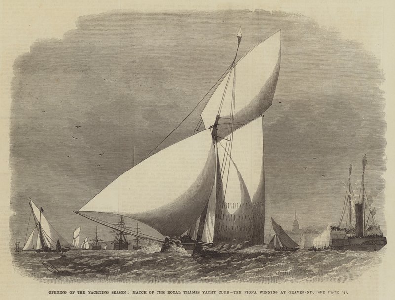Ouverture de la saison de yachting, match du Royal Thames Yacht Club, le Fiona gagnant à Gravesend - Edwin Weedon