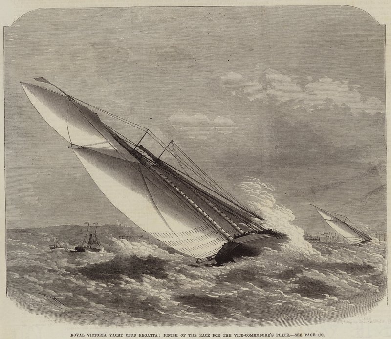 Régate du Royal Victoria Yacht Club, arrivée de la course pour le plateau du vice-commodore - Edwin Weedon