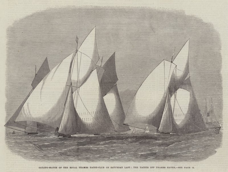 Course de voile du Royal Thames Yacht-Club samedi dernier, les yachts au large de Thames Haven - Edwin Weedon