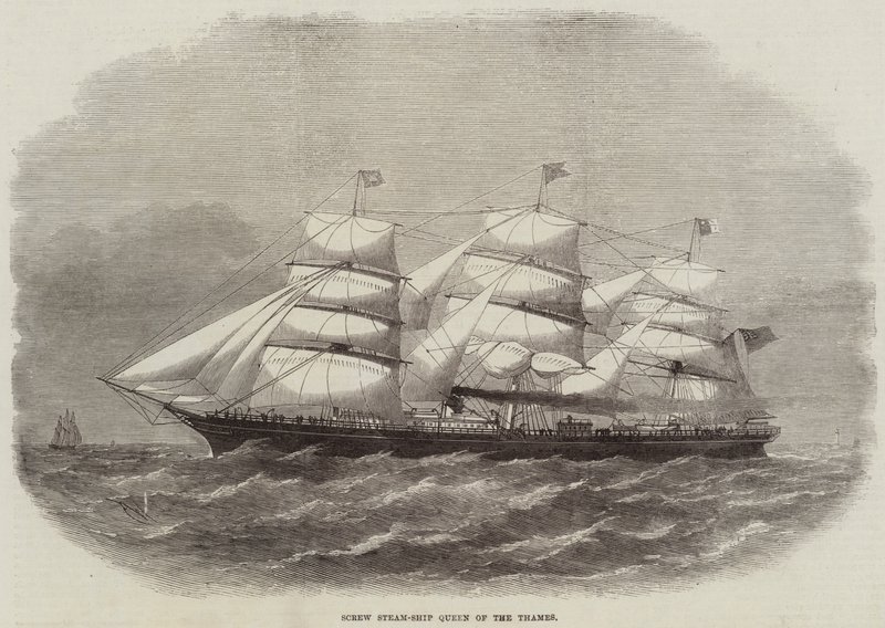 Vapeur à vis Reine de la Tamise - Edwin Weedon
