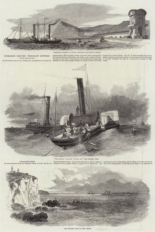Télégraphe électrique sous-marin entre Douvres et Calais - Edwin Weedon