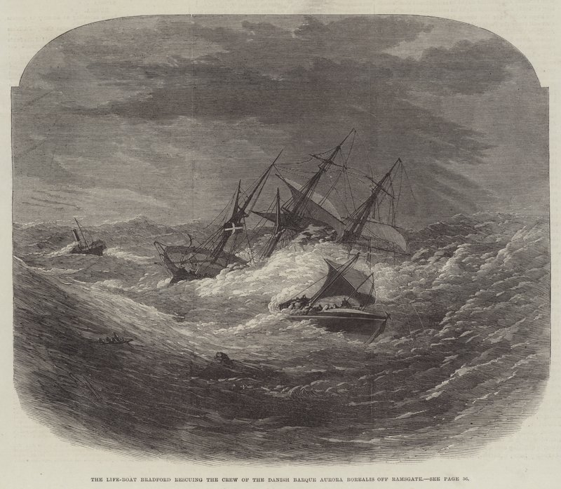 Le bateau de sauvetage Bradford sauvant l