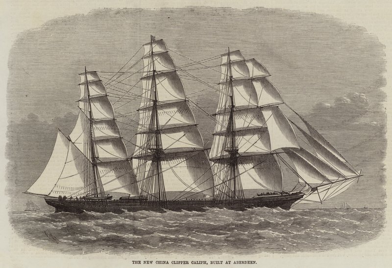 Le nouveau clipper chinois Caliph, construit à Aberdeen - Edwin Weedon