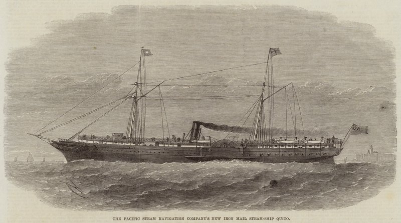 Le nouveau paquebot postal en fer de la Pacific Steam Navigation Company, Quito - Edwin Weedon