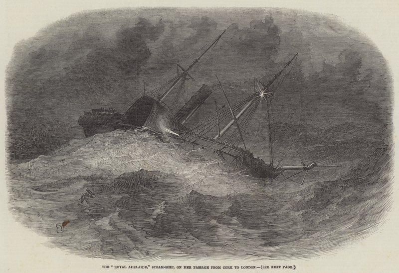 Le Royal Adelaide, navire à vapeur, en route de Cork à Londres - Edwin Weedon