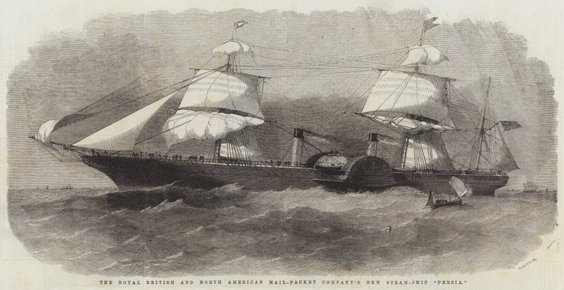 Le nouveau paquebot à vapeur Persia de la Royal British and North American Mail-Packet Company - Edwin Weedon