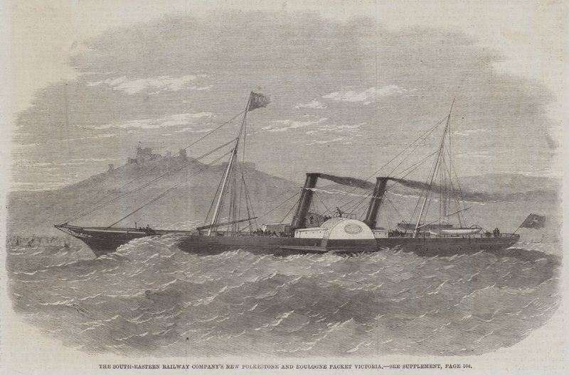Le nouveau paquebot Victoria de la South-Eastern Railway Company pour Folkestone et Boulogne - Edwin Weedon