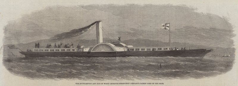 Le paquebot Lord of the Isles de la Southampton and Isle of Wight Improved Steam-Boat Company - Edwin Weedon