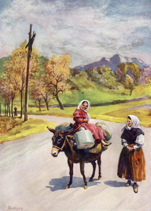Corse : Croix au bord de la route - Edwin Arthur Norbury