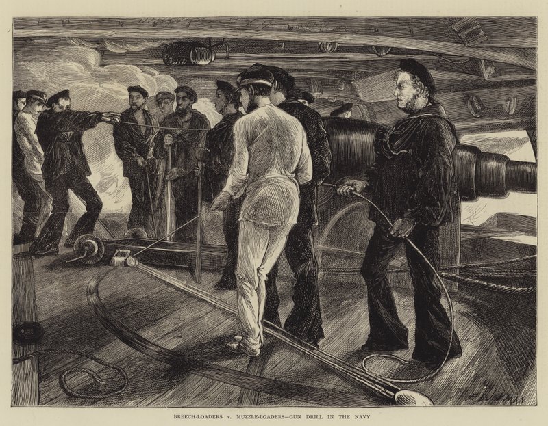 Chargement par la culasse contre chargement par la bouche, exercice de tir dans la marine - Edwin Buckman