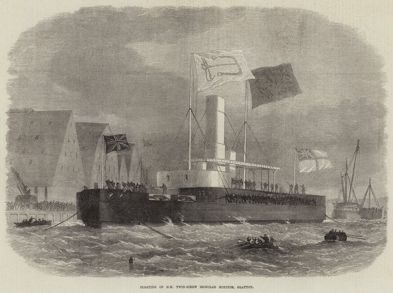 Flottement du monitor cuirassé à double hélice HM, Glatton - Edwin Weedon