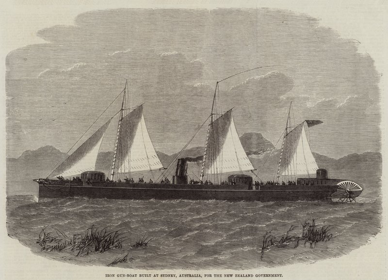 Canonnière en fer construite à Sydney, Australie, pour le gouvernement néo-zélandais - Edwin Weedon