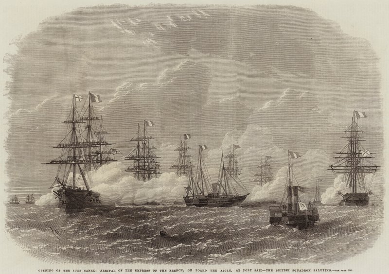Ouverture du canal de Suez, arrivée de l