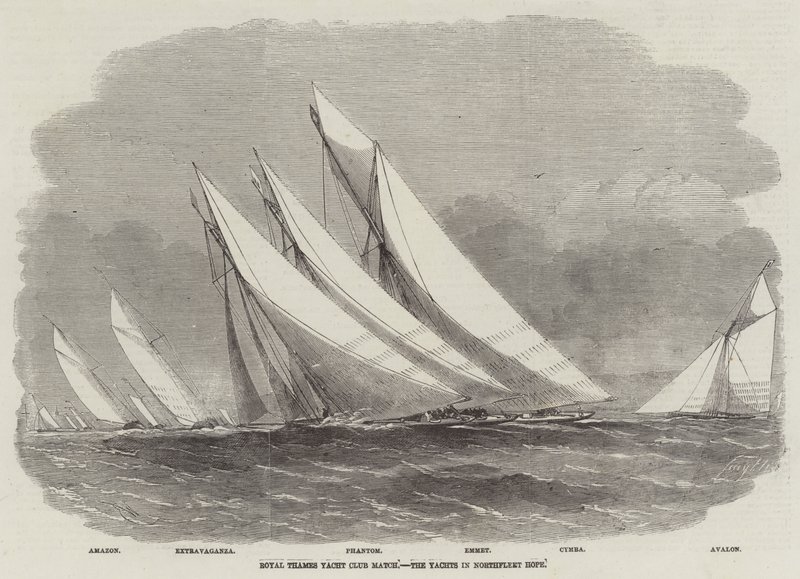 Match du Royal Thames Yacht Club, les yachts à Northfleet Hope - Edwin Weedon