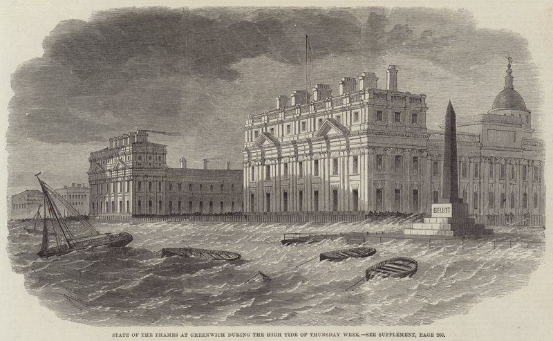 État de la Tamise à Greenwich pendant la marée haute de jeudi - Edwin Weedon