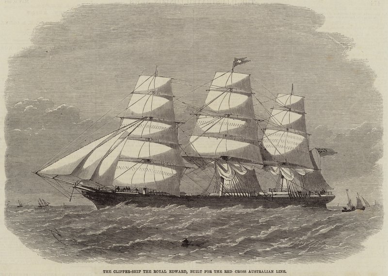 Le clipper-ship le Royal Edward, construit pour la Red Cross Australian Line - Edwin Weedon