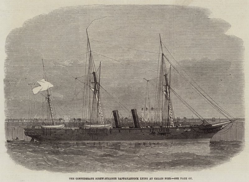 Le vapeur à vis confédéré Rappahannock au quai de Calais - Edwin Weedon