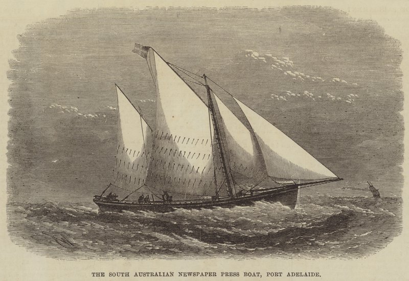 Le bateau de presse du journal sud-australien, Port Adelaide - Edwin Weedon