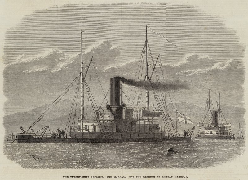 Les navires-tourelles Abyssinia et Magdala, pour la défense du port de Bombay - Edwin Weedon