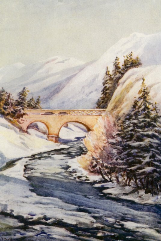 Le Rhin : Le pont du Rhin à Thusis - Effie Jardine