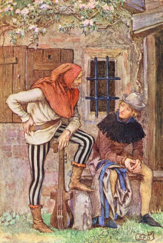 Illustration pour The Gathering of Brother Hilarius par Michael Fairless - Eleanor Fortescue Brickdale
