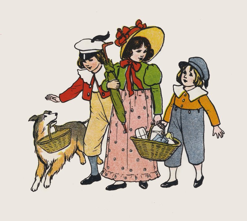 Enfants en promenade - Elise H. Stewart