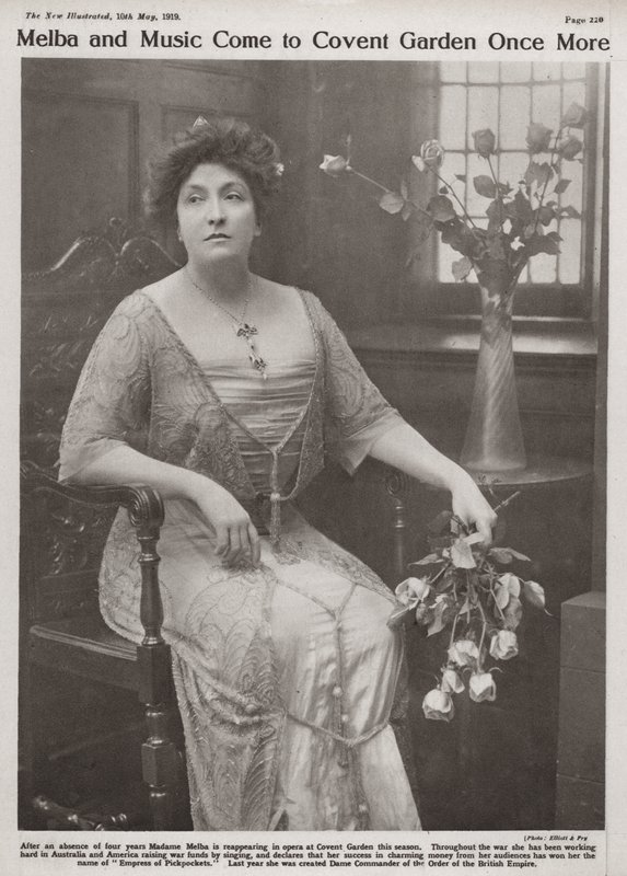 Dame Nellie Melba, chanteuse d