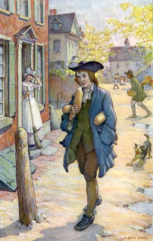 Elle, debout à la porte, me vit, et pensa que je faisais, comme je le faisais certainement, une apparence des plus maladroites et ridicules - Elmer Boyd Smith