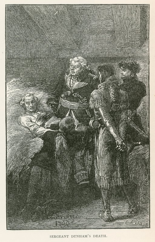 La mort du sergent Dunham (gravure) - Elviro Michael Andriolli