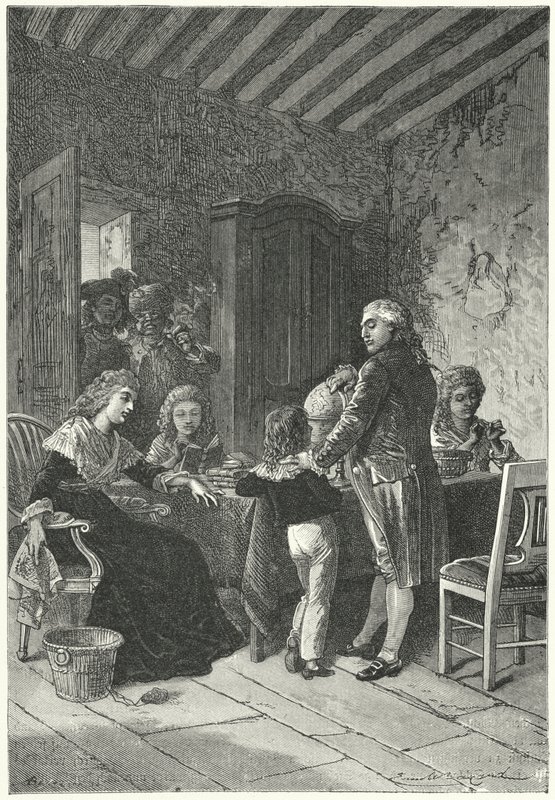 Louis XVI et sa famille emprisonnés au Temple - Emile Antoine (after) Bayard