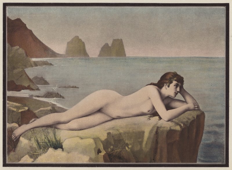 Délire, femme allongée sur une falaise - Emmanuel Benner