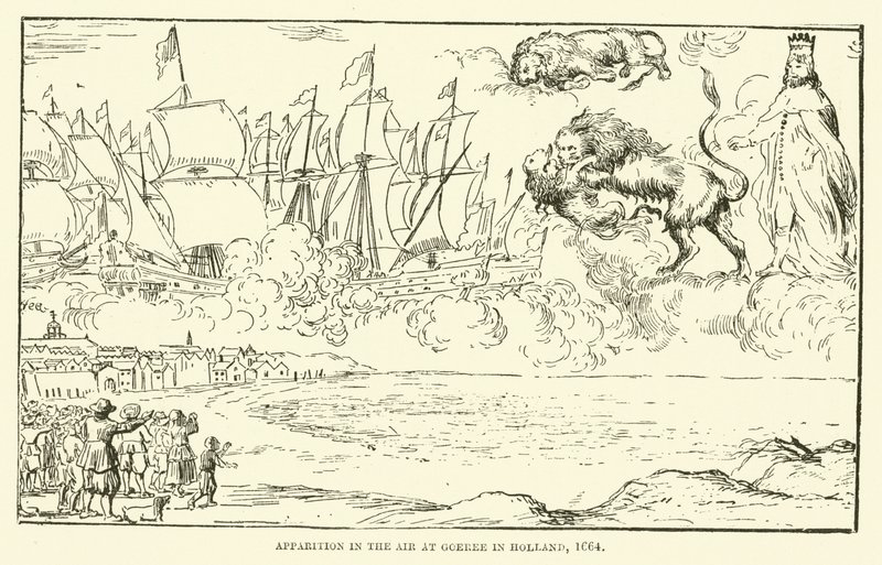 Apparition dans les airs à Goeree en Hollande, 1664 - English School