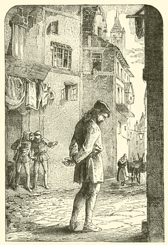 Bernard Palissy, le potier huguenot, la tête baissée dans les rues - English School