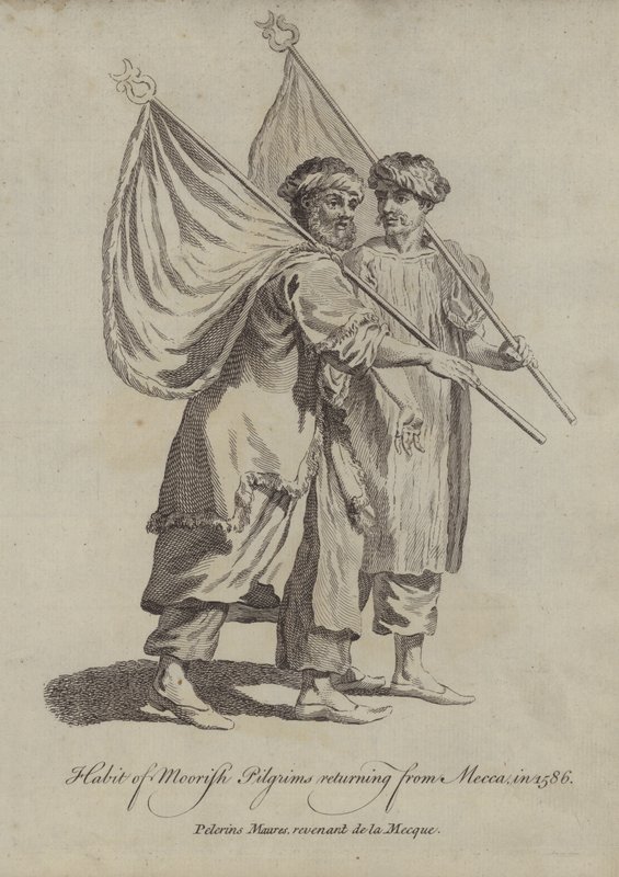 Habit des Pèlerins Maures revenant de La Mecque en 1586 - English School