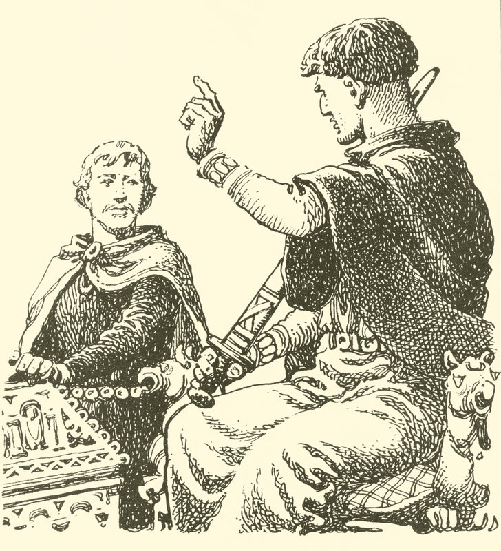 Harold, prisonnier de Guillaume Duc de Normandie, forcé de faire une promesse solennelle d