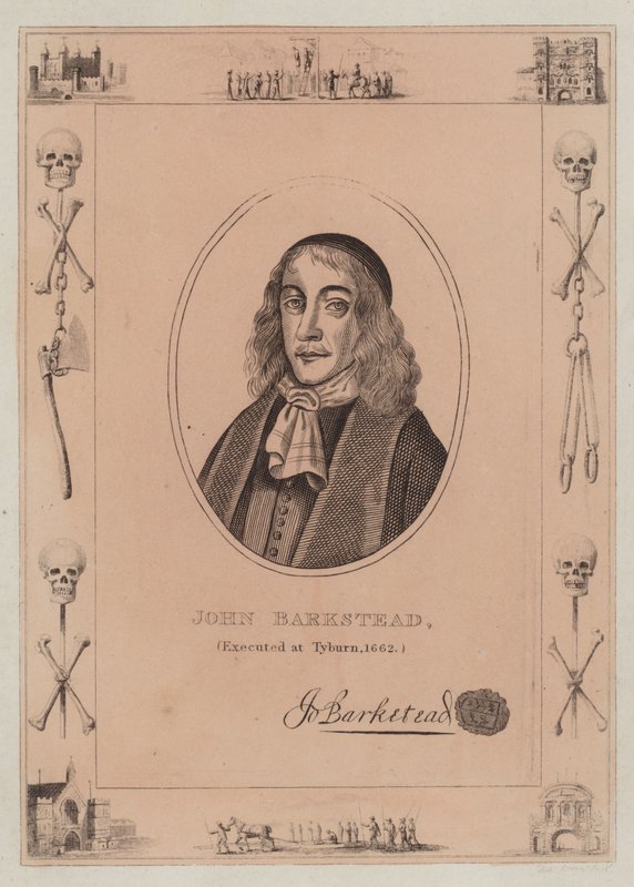 John Barkstead, exécuté à Tyburn, 1662 - English School