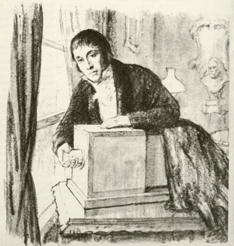 Joseph Nicéphore Niépce prenant la première photographie permanente au monde - English School