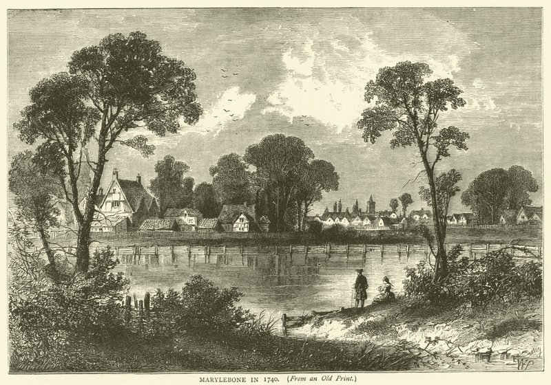 Marylebone en 1740, d