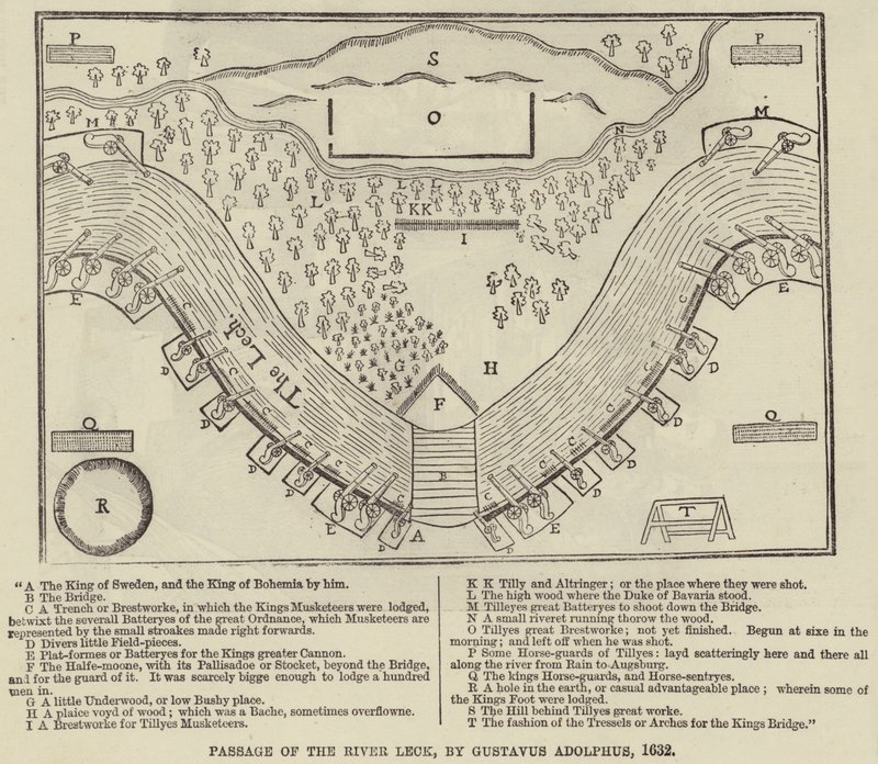 Passage de la rivière Leck, par Gustavus Adolphus, 1632 - English School