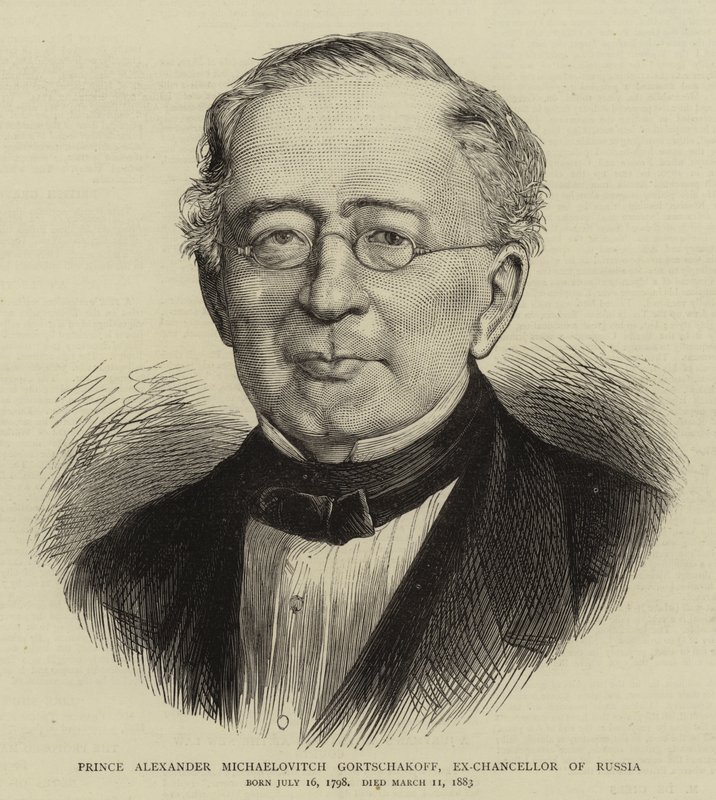 Prince Alexandre Mikhaïlovitch Gortchakov, ancien chancelier de Russie - English School